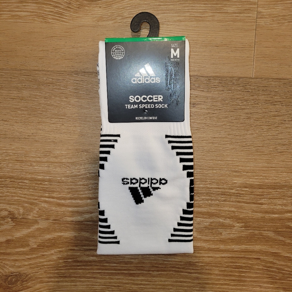 adidas Aeroknit Soccer Over The Calf Socks Men's White/Black New with Tags